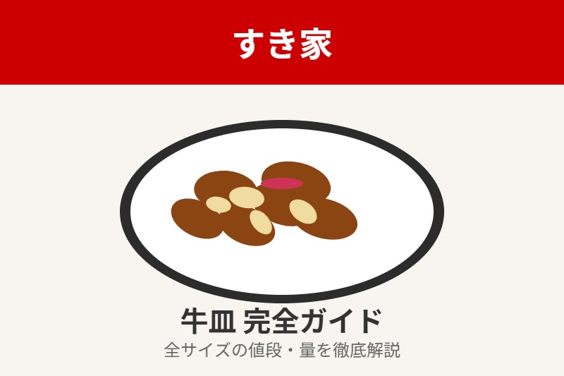 すき家の牛皿 - 全サイズの値段と量を解説